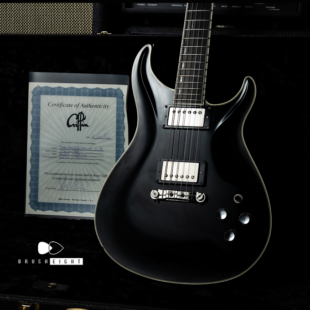 Brush eight / 【SOLD】Giffin Guitars Standard 6 Strings Black 2006's