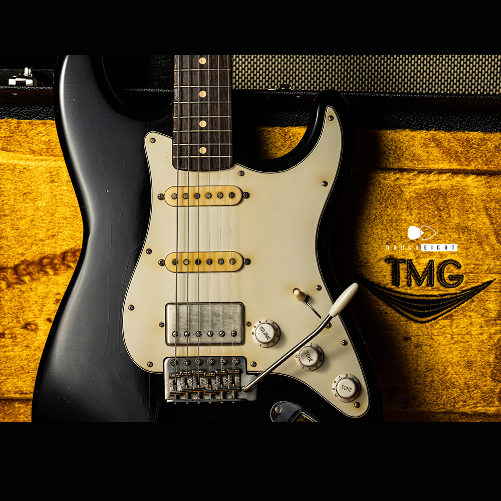 TMG Guitar Co. Dover HSS “Black” Soft Aged & Midium Checking