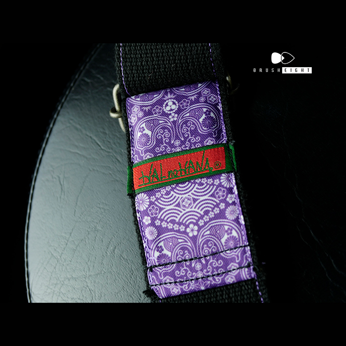  【2本入荷】 Brush eight × Halnohana ハンドメイド  Guitar Strap 和柄ペイズリー Purple