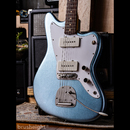 TMG Guitar Co. Ronnie Scott  “Iced Blue Metalic” Medium Checking  Matching Head with lollar Pickups