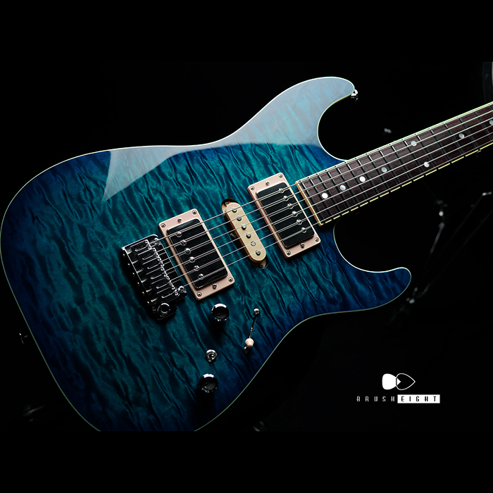 【SOLD】T's Guitars DST Pro 22 Cusom  Quilted Maple “Trans Blue Burst”