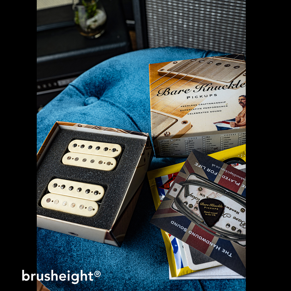 Brush eight / Bare Knuckle Pickups “The Mule” Aged Double Cream